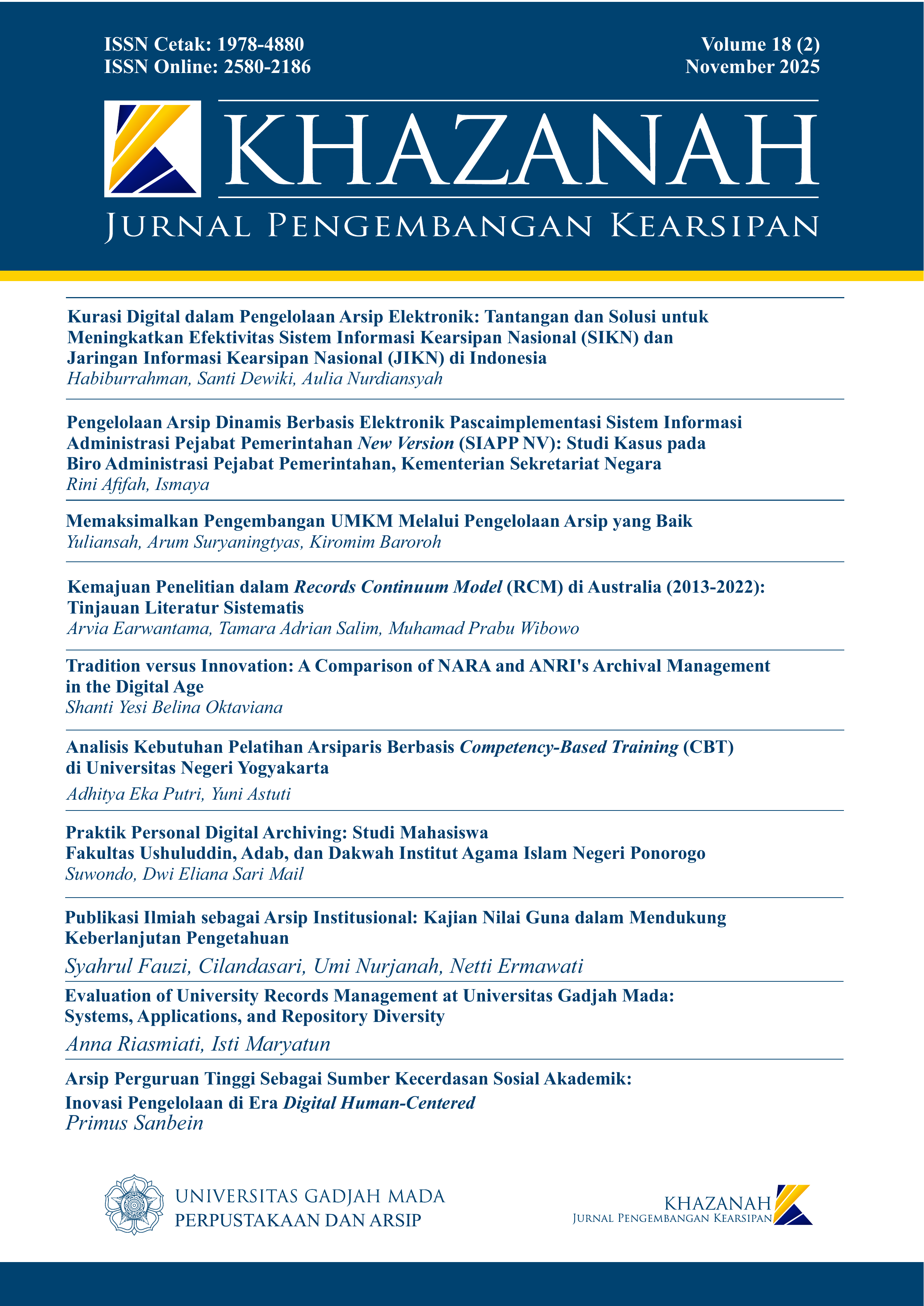 sampul depan Khazanah November 2025